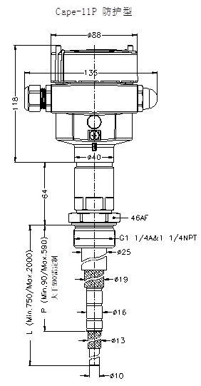 Cape-11P防護型射頻導納料位開關(guān)